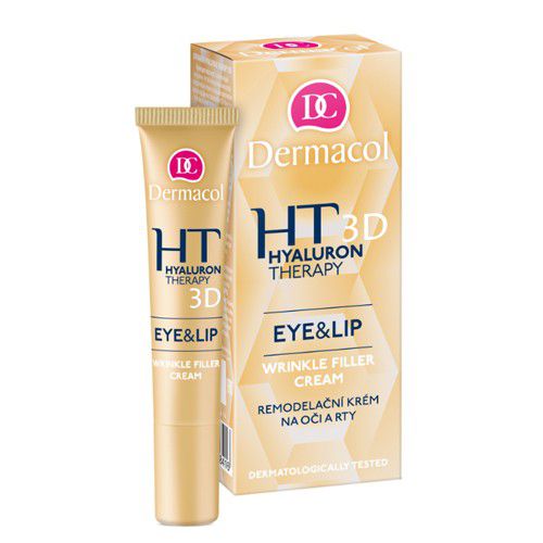 Dermacol Therapy Hyaluron 3D acu un lūpu grumbu aizpildīšanas krēms — atjaunojošs krēms acīm un lūpām (15 ml) sievietēm