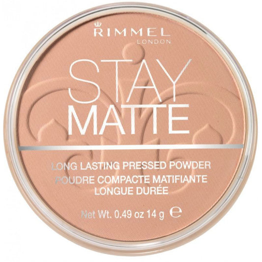 Rimmel Stay Matte – matēts presēts pulveris 14 g (006 silts bēšs) sievietēm