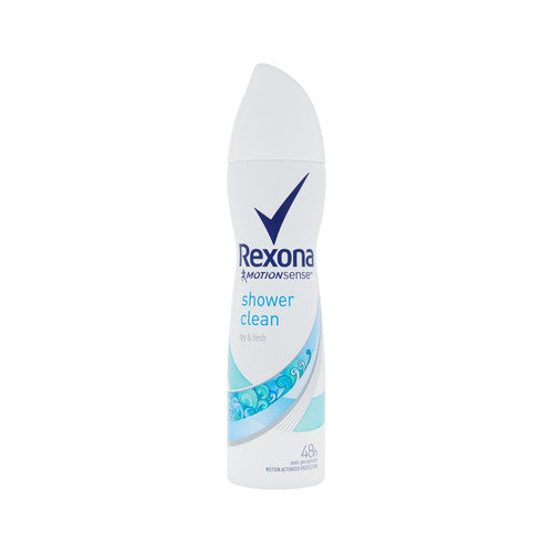 Rexona Motionsense Shower Clean antiperspirantas – purškiamas antiperspirantasas