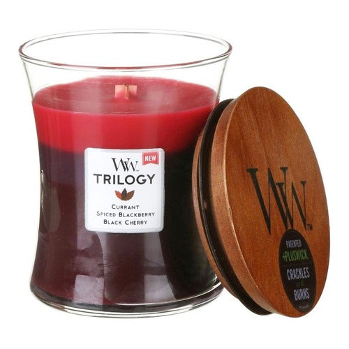 WoodWick Sun Ripened Berries Trilogy Vāze (saulē nogatavinātas ogas) - Aromātiskā svece (275.0g) Unisex