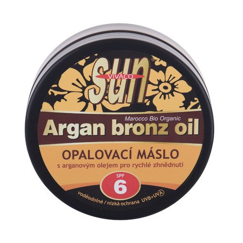 Vivaco Sun Argan Bronz Oil SPF6 – įdegio sviestas su argano aliejumi greitam apskrudimui (200ml) Moterims