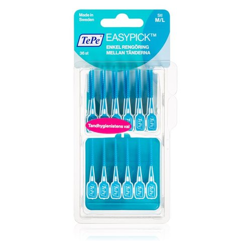 TePe EasyPick M / L mėlyni (36 vnt.) - Dantų krapštukai