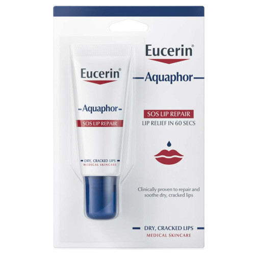 Eucerin Aquaphor SOS Lip Repair – balzams sausām un sasprēgājušām lūpām (10ml) Sievietēm