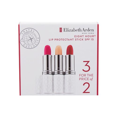 Elizabeth Arden Eight Hour Cream Lip Protectant Stick SPF 15 komplekts – tonēts lūpu balzams Trio 11g sievietēm