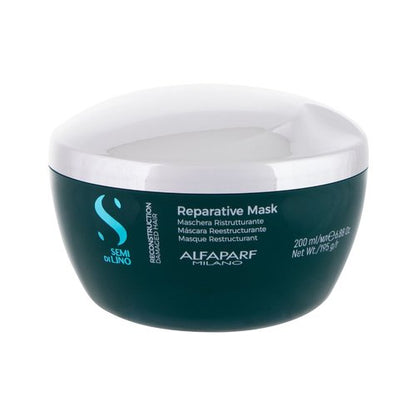 Alfaparf Milano Semi Di Lino Reparative Mask - Regeneruojanti plaukų kaukė pažeistiems plaukams.