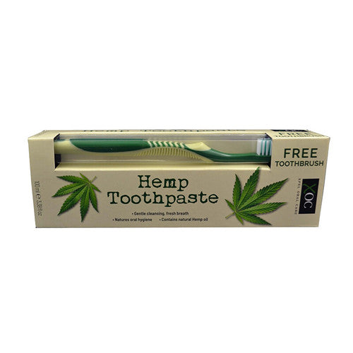 XPel XOC Toothpaste + Toothbrush – kanapinė dantų pasta ir dantų šepetėlis 100ml