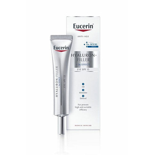 Eucerin Hyaluron-Filler 3x EFFECT acu krēms SPF 15 (15 ml) sievietēm