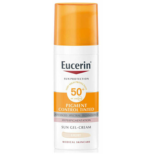 Eucerin Pigment Control tonēts sauļošanās želejs-krēms SPF 50+ 50 ml (vidējs) sievietēm