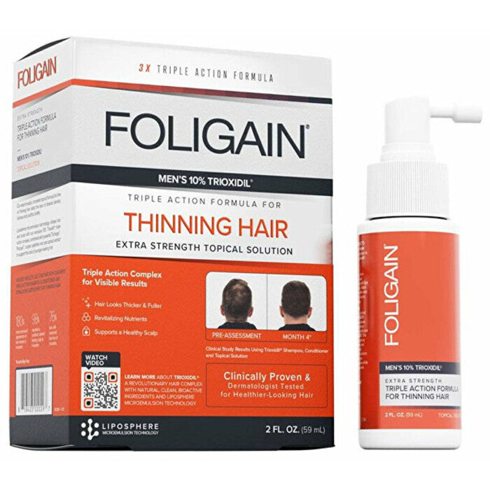 Foligain trīskāršās iedarbības formula pret matu izkrišanu (59 ml) vīriešiem