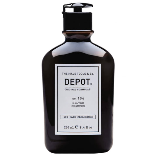  Depot No. 104 Silver Shampoo - Šampūnas žiliems, baltiems ir šviesintiems plaukams 1000ml Vyrams