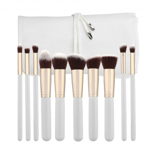 MIMO Makeup Brush Set Kabuki White (10 gab.) Sievietēm