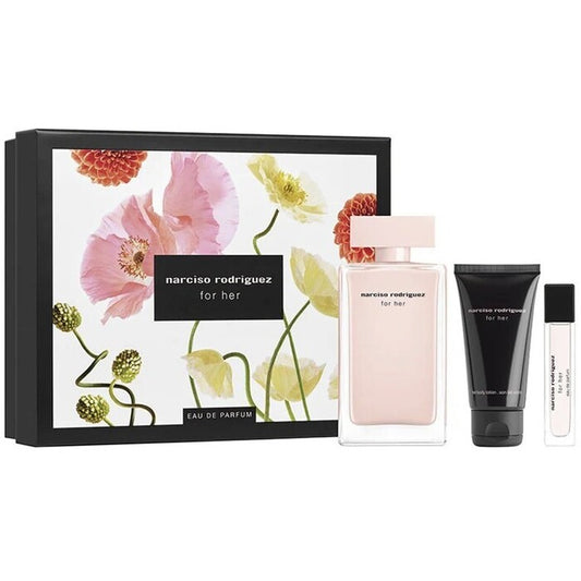 Narciso Rodriguez Narciso Rodriquez for Her Gift set EDP 100 ml, body lotion 50 ml and miniature EDP 10 ml 