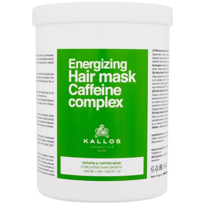 Kallos Caffeine Complex Energizing Matu Mask 1000ml Sievietēm