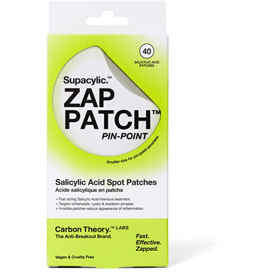  „Carbon Theory“ suaciliniai. „Zap Patch Pin-Point“ salicilo rūgšties dėmių pleistrai, 20,0 vnt. Moterims