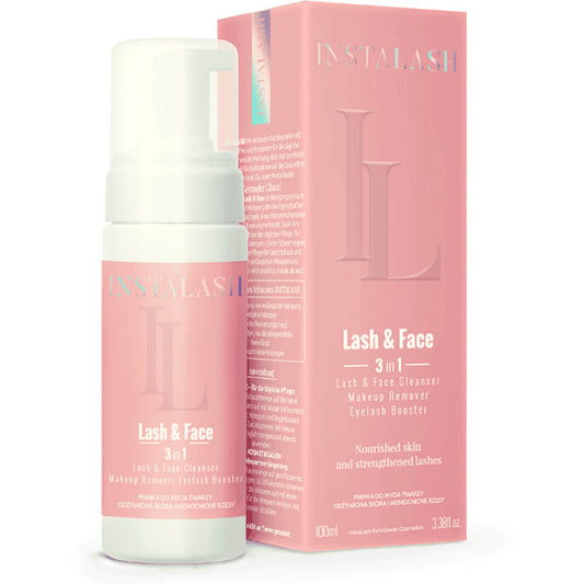 InstaLash Lash&Face Makeup Remover 3in1 – maitinančios ir stiprinančios veido ir blakstienų valomosios putos (100ml) Moterims
