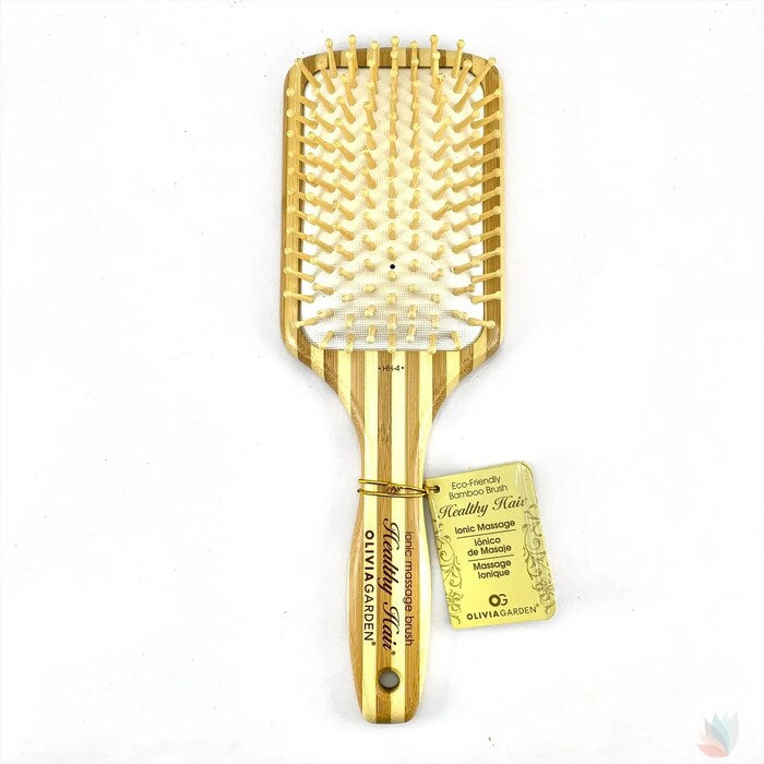Olivia Garden Healthy Hair Ionic Massage Brush HH-4 - Bambuko plaukų masažo šepetėlis Moterims