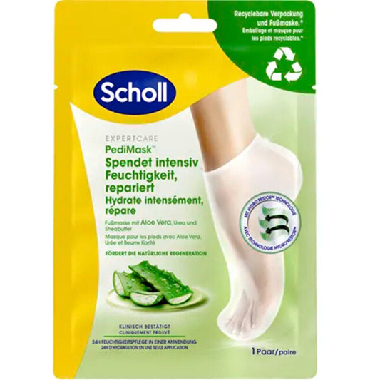  „Scholl PediMask™“ pėdų kaukė (1 pora) – drėkinamoji pėdų kaukė su alaviju Moterims
