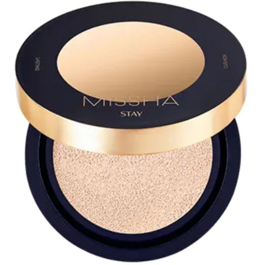  „Missha Stay Cushion Make-Up SPF 40“ – itin maskuojantis makiažo pagrindas, 15 g, 21 Vanilės atspalvis Moterims