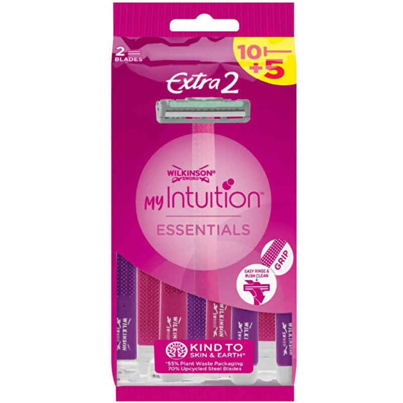 Wilkinson Sword My Intuition Essentials - Vienkartiniai skustuvai, 10 vnt. + 5 vnt.