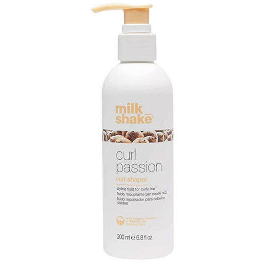„Milk Shake Curl Passion Curl Shaper“ – skystis garbanotiems ir banguotiems plaukams