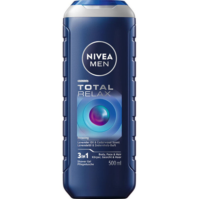 Nivea Men Total Relax kūno, veido ir amp; Hair Shower Gel – atpalaiduojanti dušo želė 500ml 