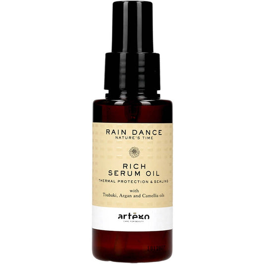 Artègo „Rain Dance Rich Serum Oil“ – apsauginis aliejus plaukams formuoti karščio sąlygomis.