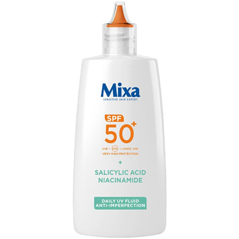 „Mixa Anti Imperfection Daily UV Fluid SPF 50+“ – odos fluidas nuo netobulumų