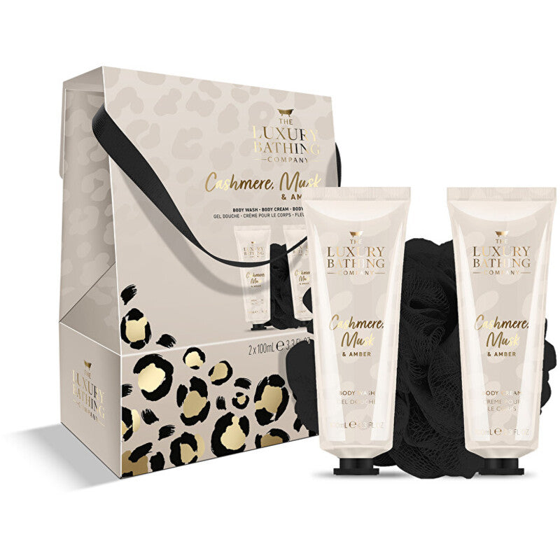 „Luxury Bathing Company“ kūno priežiūros rinkinys dovanų dėžutėje (kašmyras, muskusas ir gintaras)