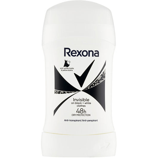 „Rexona Invisible Black & White“ antiperspirantas – kietos konsistencijos antiperspirantas