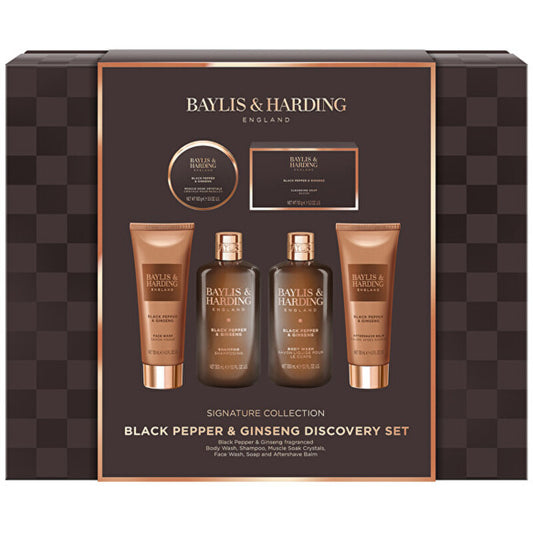 „Baylis & Harding Men Discovery Set“ (juodieji pipirai ir ženšenis) – dovanų rinkinys