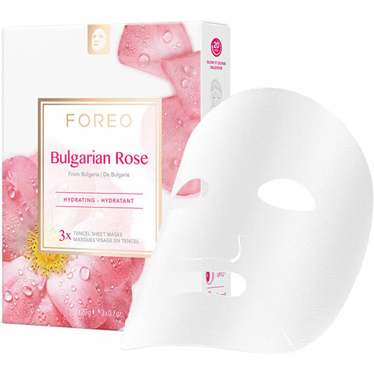 „Foreo Bulgarian Rose“ drėkinamoji lakštinė kaukė sausai ir pavargusiai odai