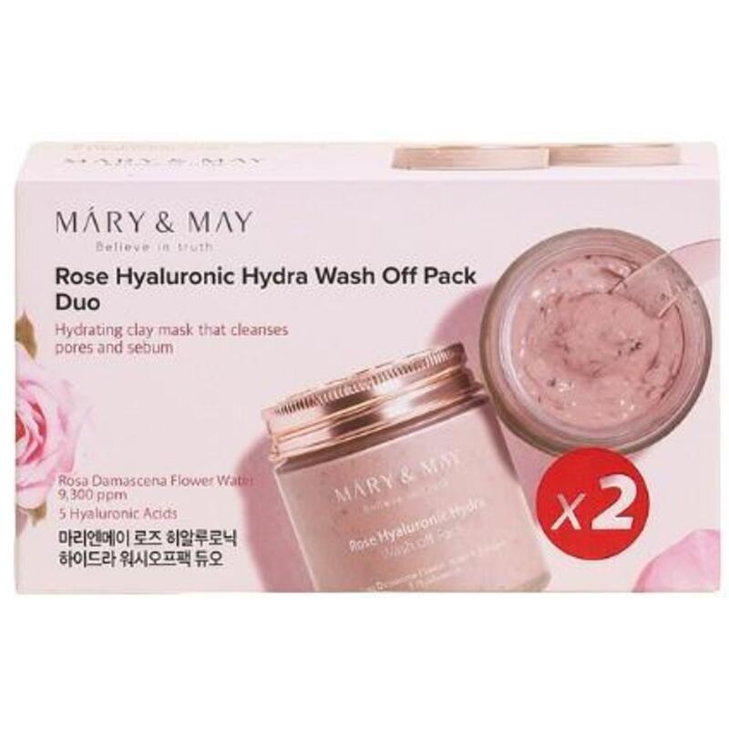 MARY & MAY „Rose Hydra Wash Off Pack Duo“ kaukių rinkinys