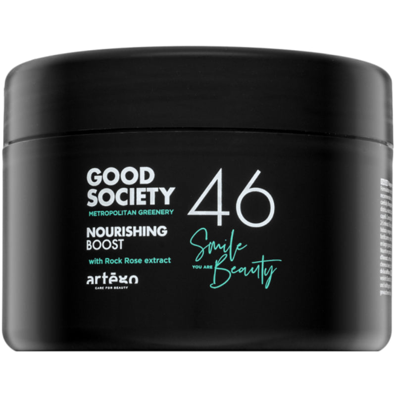 Artègo „Good Society 46 Nourishing Boost“ kaukė – maitinamoji kaukė ploniems, silpniems ir lūžinėjantiems plaukams.