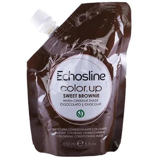 Echosline „Color.up“ plaukų dažymo kondicionierius „Sweet Brownie“ – maitinamoji kaukė su spalvos pigmentais, atgaivinančia spalvą.