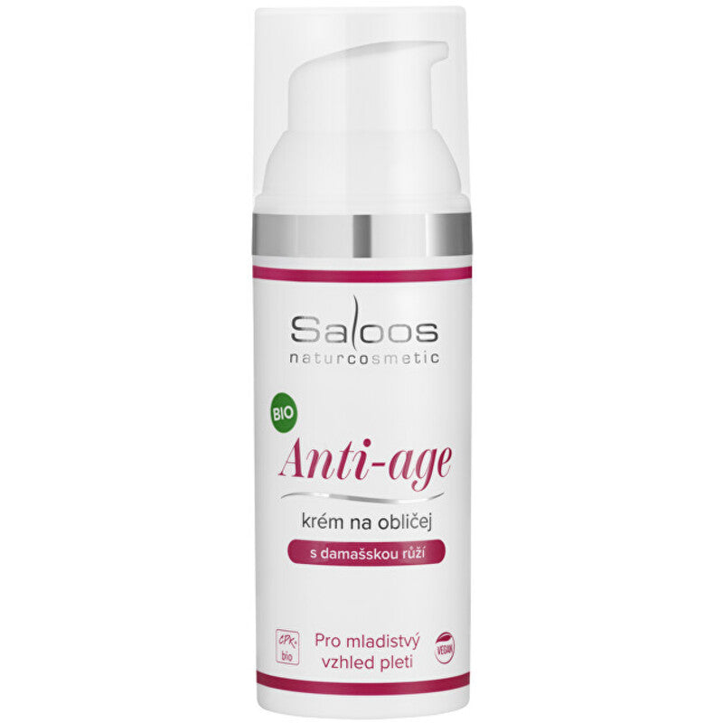 Saloos Natūralus senėjimą stabdantis kremas su rožėmis