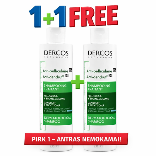Vichy Dercos Anti-Pelliculaire šampūns-līdzeklis (normāliem un taukainiem matiem) 200ml